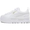 PUMA Scarpe da donna Puma Mayze Classic 39, sneakers con plateau in pelle bianca
