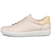 ECCO SOFT 7 W Sneaker Da Donna Beige 2 Flach Schnürsenkel Glattleder