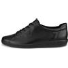Ecco SOFT 2.0 Scarpe Sportive Donna In Vera Pelle Nera Senza Chiusura