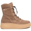 NeroGiardini Stivaletti Anfibi Donna in Suede Mou con Suola Platform