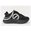 NO NAME CARTER JOGGER W SUEDE-LIZO ginnastica donna in pelle e tessuto nero