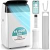 SereneLife Climatizzatore Portatile 14.000 BTU, Condizionatore Portatile con WiFi, 4-in-1 Raffredda/Riscalda/Deumidifica/Ventola, Pinguino Condizionatore, Silenzioso, Casa, Ufficio