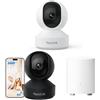Reolink 5MP Telecamera WiFi Interno E1 Pro+E1 Pro-B+Home Hub Mini, Wi-Fi a Doppia Banda 2.4/5 GHz, Apertura F1.6, Rilevamento Uomo/Animale/Pianto, Centro di Sicurezza All-in-One, Archiviazione Locale
