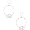 GUCCI Orecchini Gucci ad incastro tipo G gancio argento sterling accessori da donna