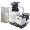 Intex Pompa filtro a sabbia 7900 l/h INTEX 26646 + 25 kg di sabbia