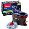 VILEDA Mocio con secchio strizzatore a doppio serbatoio e pedale H2PRO SPIN MOP