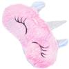 Reusable Blue Cartoon Eye Patch Plush Sleep Blindfold for Daily Use