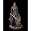 Veronese Freya Figura - Germanische Dea Come Schildmaid - Fantasy Statua Decorativa 21cm