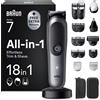 Rasoio elettrico per barba e capelli Series 7, accessori AIO7585 Grigio