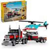 LEGO CREATOR 3 in 1 31146 camion pianale con elicottero