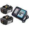 FengBP 2 Batterie BL1850B 18 V 5,0 Ah con caricatore DC18RC per Makita BL1850