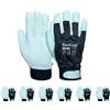 RuviGrab Guanti da lavoro in pelle bovina Dorso ventilato Chiusura Velcro Guanti