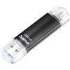 Hama Chiavetta USB Laeta Twin, USB 3.0, 128 GB, 40 MB/s, colore nero
