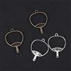 Durable DIY Jewelry Pendant Frame Alloy Leaf Fan for Necklace Bracelet Earrings