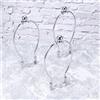 2Pcs Reusable Iron Horn Lamp Frame Bracket Silver for Floor and Table Lamps