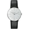 Junghans Orologio da uomo JUNGHANS carica manuale Max Bill 027 3700 02 pelle nera