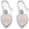 GUCCI orecchino marchio inciso motivo cuore tipo gancio donna argento