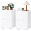 HOMCOM Set di 2 Comodini da Camera da Letto con 2 Cassetti, Bianco