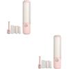 Durable Portable Pink Lint Roller for Clothes Travel Size with Protective Cover
