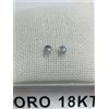 Orecchini in oro bianco 750 18 kt. carati diamanti e acquamarine naturali +2413