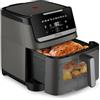 Moulinex Easy Fry Silence, Friggitrice Aria 7L, Grigio, EZ846H | Capacità Extra-Large per 8 Persone, con Finestra di Osservazione, Silenziosa, Sistema Genius, Griglia di Cottura Regolabile