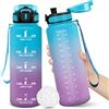 Motswedi Borraccia, 1500ML Senza BPA, Borraccia Bambini, Design della serratura a prova di perdite, Borraccia Motivazionale, Con marca temporale, Bottiglia Acqua per Yoga, Sport, Scalare Montagne - Blu Viola