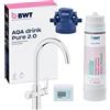 BWT AQA drink Pure 2.0 MyAQUA ZINC+MP200 | Miscelatore da cucina cromato con bocca a C estraibile, Spruzzo di risciacquo regolabile | Acqua potabile perfettamente filtrata | ZINC+MP200