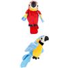 2 Pezzi Animati Peluche Parlanti Ripetuti Pappagallo Farcito Giocattoli