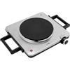 Clatronic® Piano cottura elettrico da 1500 W, 1 piano cottura per cucina, ufficio o campeggio, piastra elettrica con regolazione continua della temperatura, piastra singola in acciaio inox, EKP 3788