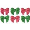 Decora 0500130 Confezione da 12 Decorazioni In Zucchero Fiocchetti Rosso Verde
