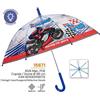 Ombrello manuale trasparente per bambini con disegno di moto 45 CM 15671