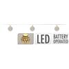 Catena luminosa a batterie a luce calda con sfere per interni 10-LED 1,3 M