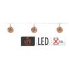 Catena luminosa a batterie a luce calda con sfere per interni 10-LED 1,3 M