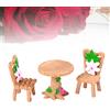 Mini Wood Table and Chair Succulent Micro Landscape Decoration DIY Material Set