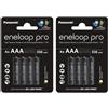 Panasonic 8x Panasonic Eneloop Pro Batterie Ricaricabili AAA 930mAh NiMH