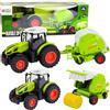 LEAN TOYS Trattore agricolo radiocomandato con pressa per balle in scala 1:24