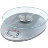 Soehnle Bilancia da cucina digitale elettrica 5 kg in vetro/plastica argento Roma 65856