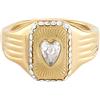 Guess Anello Donna Love Tag Cuore Signet Oro in Acciaio JUBR06356JWYG