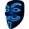 LED Maschera V Vendetta Maschera Luminosa Anonymous Maschera Notte Luce Neon EL