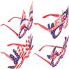 Reusable American Flag Glasses Frame Party Decor Lightweight Assorted Colors
