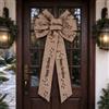 Fiocco tela rustico per decorazione natalizia misura 12,6 x 27,56