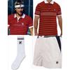 FILA Pantaloncini da tennis Fila Borg Logan Red Polo & Hightide Gardenia con...