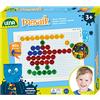 LENA - Mosaico Collegare Gioco Impostare Insieme a 80 Trasparente Tappi per 3+ Anni Bambini, Multicolore
