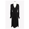HUGO BOSS Damen Kleid A-Linie Gr. 32 Schwarz Neu Midi V-Ausschnitt Viskose