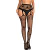 do you erotic Calze Sexy Nere a Rete con Stelle Reggicalze Integrato Collant Aperti Tg. Unica
