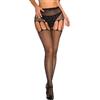 do you erotic Calze a Rete Sexy con Strass e Reggicalze Integrato Collant Aperti Neri Tg Unica