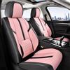 Coverado Coprisedili per auto, coprisedili per sedili anteriori, coprisedili per auto in pelle, impermeabili, universali, adatti per la maggior parte delle auto, SUV, camion (nero e rosa)