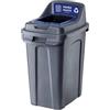 Blake & White Purely Kind - Pattumiera per la raccolta differenziata della carta, con coperchio aperto, 70 litri, colore blu