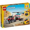 LEGO Set di costruzione camion con pianale e elicottero CREATOR 31146