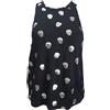 Terez Canotta Nera Con Teschio A Occhi Stellati TEREZ Da Donna #22168019 XS NWT